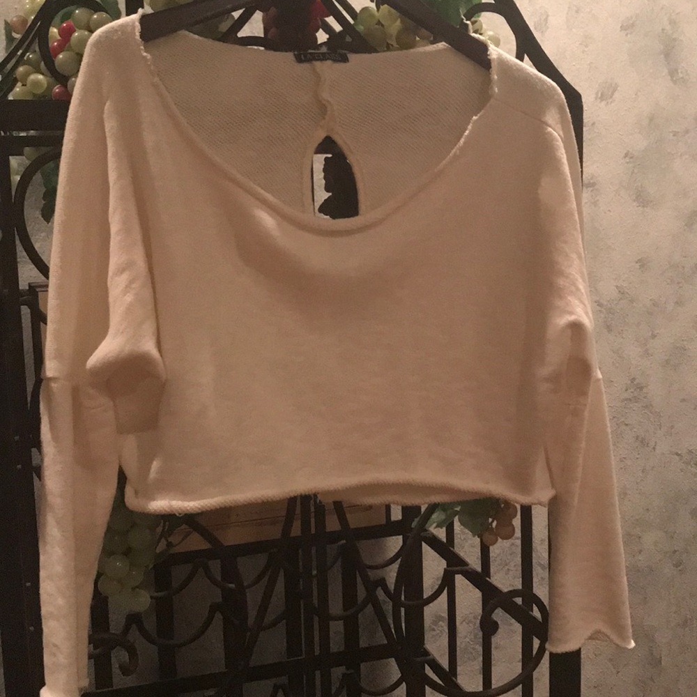 PERFECT BEACH TOP. Opening in back. Creme Colored.